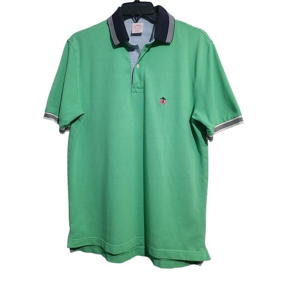 Brooks Brothers Performance Polo Original Green Blue Size Small - Picture 1 of 4